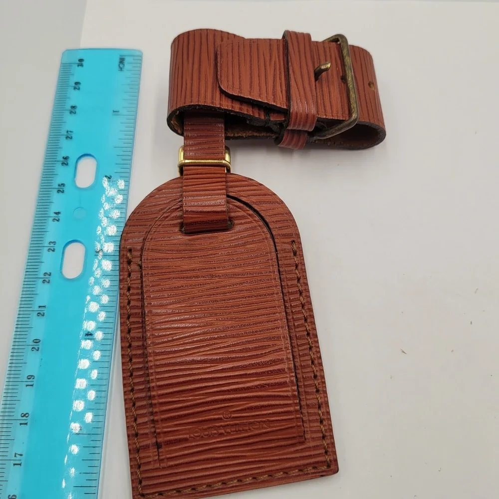 Louis Vuitton Epi Leather Luggage Tag and Poignee Handle Binder Cipango Gold